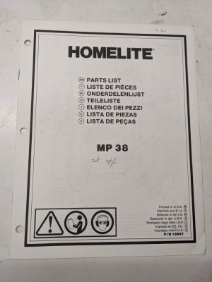 Homelite Parts List Book Catalog Manual Multi Saw Mp38 Eu Vs Uu Eua 18697