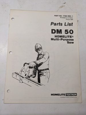 Homelite Parts List Book Catalog Manual Multi Purpose Saw Dm50 17304 Rev 1