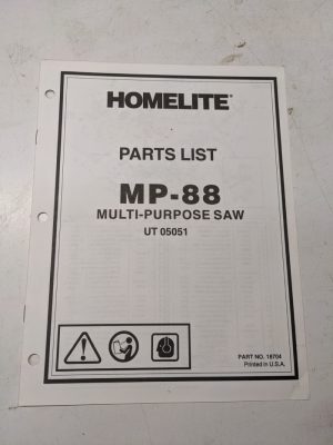 Homelite Parts List Book Catalog Manual Multi Purpose Saw Mp-88 Ut 05051 18704