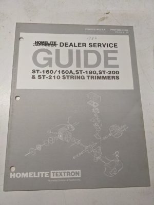 Homelite Dealer Service Guide Jacobsen St 160 A 180 200 210 String Trimmers 1985