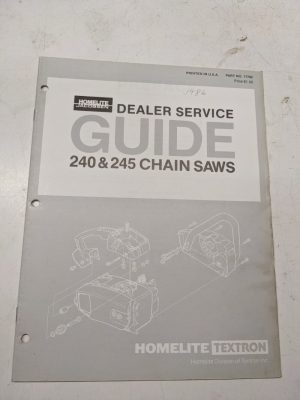 Homelite Manual Service Guide Jacobsen Chain Saws Repair Overhaul 17782 240 245