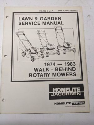Homelite Manual Service Guide Jacobsen 1974-1983 Walk Behind Mower Ja-99037-7