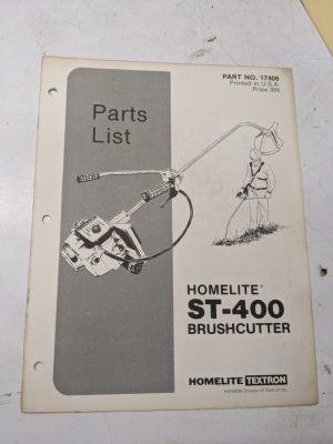 Homelite Parts List Book Catalog Manual Brushcutter St-400 17406 Trimmer