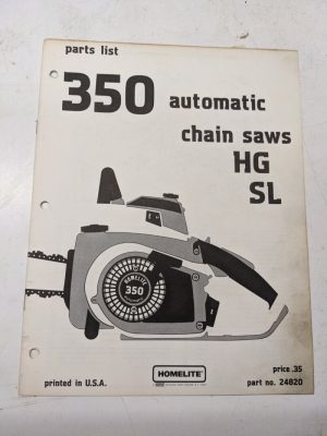 Homelite Parts List Book Catalog Manual Chain Saws Hg Sl Automatic 24820