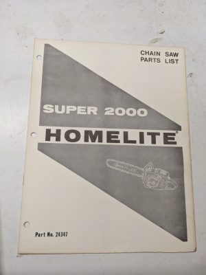 Homelite Parts List Book Catalog Manual Chain Saws 2000 Automatic 24347
