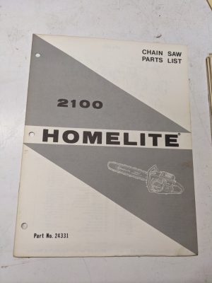 Homelite Parts List Book Catalog Manual Chain Saws 2100 Automatic 24331