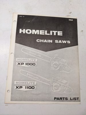 Homelite Parts List Book Catalog Manual Chain Saw Xp 1000 1100 1965 23896-A