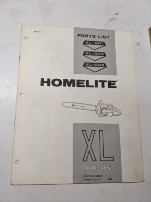 Homelite Parts List Book Catalog Manual Chain Saws Xl 901 903 904 24229 768