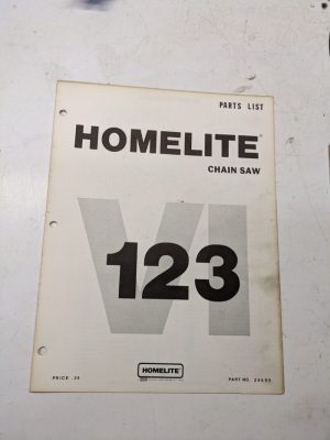 Homelite Illustrated Parts List Book Catalog Manual Chain Saws Vi 123 24655
