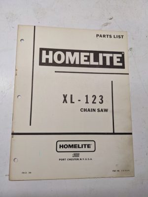 Homelite Illustrated Parts List Book Catalog Manual Chain Saws Xl 123 24469