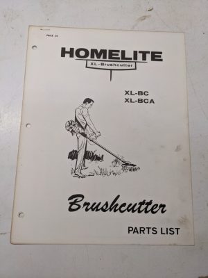 Homelite Illustrated Parts List Book Catalog Manual Brushcutter Xl Bca 23811
