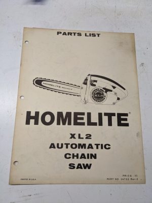 Homelite Illustrated Parts List Book Catalog Manual Chain Saws Xl2 Rev 2 24752