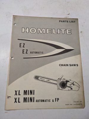 Homelite Illustrated Parts List Book Catalog Manual Chain Saws Xl Mini Ez Auto