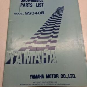 Original Yamaha Oem Parts List Book Model Gs340B 1977 8F7-28198-H0 Snowmobile