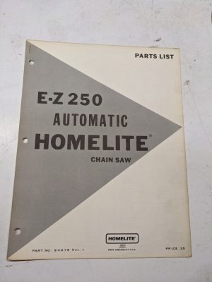 Homelite Illustrated Parts List Book Catalog Manual Chain Saws E-Z 250 24478