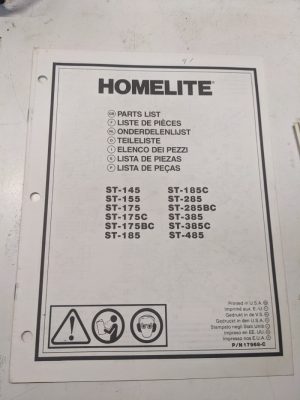 Homelite Illustrated Parts List Book Catalog Manual Trimmer St 145-485 17968-C