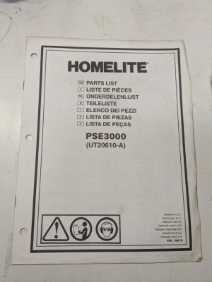Homelite Illustrated Parts List Catalog Manual Trimmer Plt Pbc 3400 3600 18852