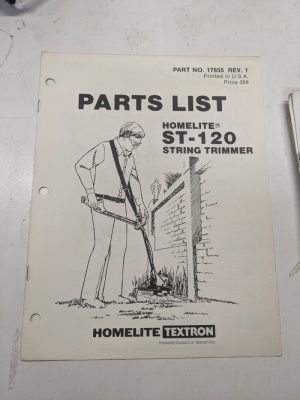 Homelite Illustrated Parts List Catalog Manual Edgers Pse3000 19076 Ut20610-A