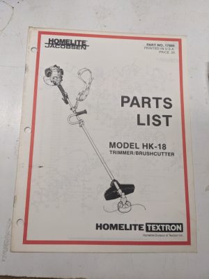 Homelite Illustrated Parts List Book Catalog Manual Trimmer St 120 17655 Rev 1
