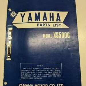 Original Yamaha Oem Parts List Book Model Xs500C 1975 1J3-28198-60 Manual