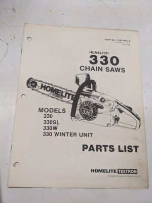 Homelite Illustrated Parts Book List Catalog Manual Chain Saws 330 Sl W Rev 2