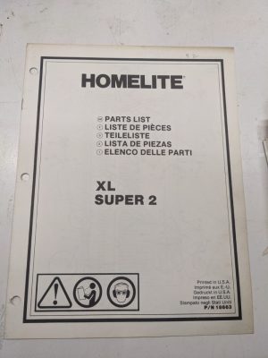 Homelite Illustrated Parts Book List Manual Chain Saws Xl Super 2 18663