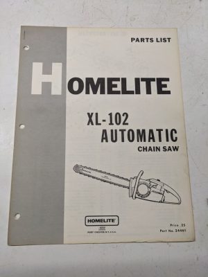 Homelite Illustrated Parts Catalog List Book Manual Chain Saws Xl-102 24461