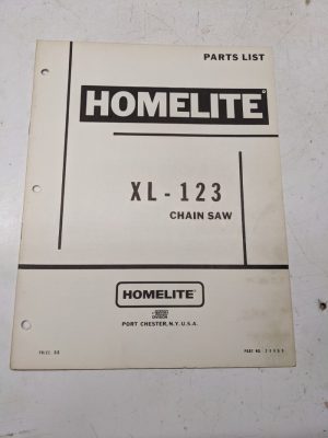 Homelite Illustrated Parts Catalog List Book Manual Chain Saws Xl-123 24469