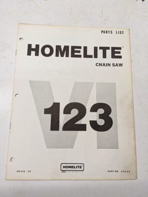 Homelite Illustrated Parts Catalog List Book Manual Chain Saws Vi-123 24655