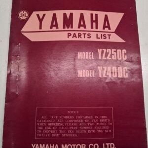 Original Yamaha Parts List Book Model Yz250C Yz400C 1975 509-28198-61 Manual