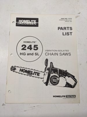 Homelite Illustrated Parts Catalog List Book Manual Chain Saws 245 Hg Sl 17773