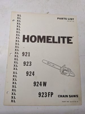 Homelite Illustrated Parts Catalog List Manual Chain Saws 921 923 924 W Fp 24410