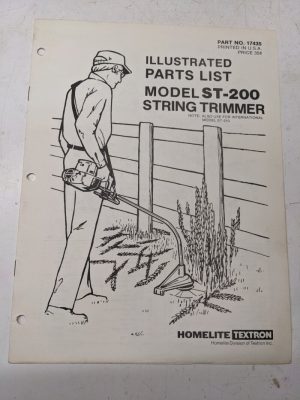 Homelite Illustrated Parts Catalog List Book Manual Trimmer St-200 17435