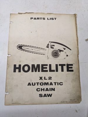 Homelite Illustrated Parts Catalog List Book Manual Chain Saws Xl2 24752 Rev 1
