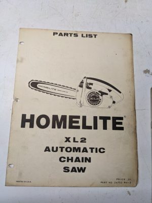 Homelite Illustrated Parts Catalog List Book Manual Chain Saws Xl2 24752 Rev 2