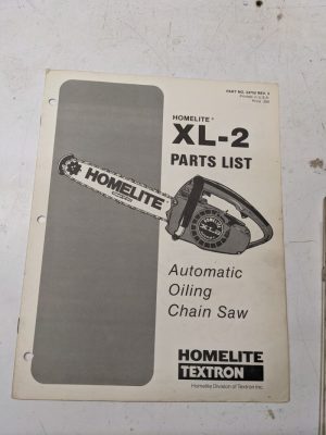 Homelite Illustrated Parts Catalog List Book Manual Chain Saws Xl2 24752 Rev 3