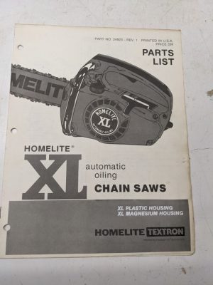 Homelite Illustrated Parts Catalog List Book Manual Chain Saws Xl 24923 Rev 1
