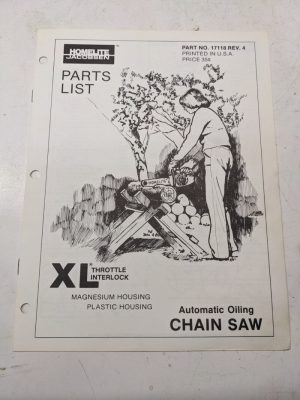 Homelite Illustrated Parts Catalog List Book Manual Chain Saws Xl 24923 Rev 4
