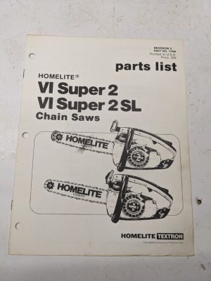 Homelite Illustrated Parts Catalog List Manual Chain Saws Vi Super 2 Sl 17068 3