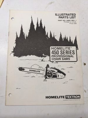 Homelite Illustrated Parts Catalog List Book Manual Chain Saws 450 Pro 24897 1
