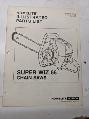 Homelite Illustrated Parts Catalog List Manual Chain Saws Super Wiz 66 17430