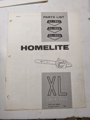 Homelite Illustrated Parts Catalog Manual List Chain Saws Xl 901 903 904 24229