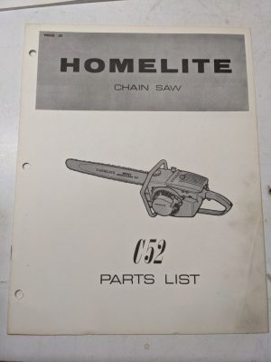 Homelite Illustrated Parts Catalog Manual List Book Chain Saws C-52 24256