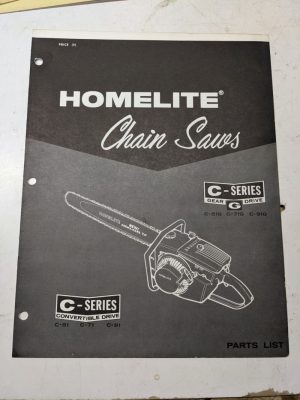 Homelite Illustrated Parts Catalog Manual List Book Chain Saw X 51 71 91 G 23808