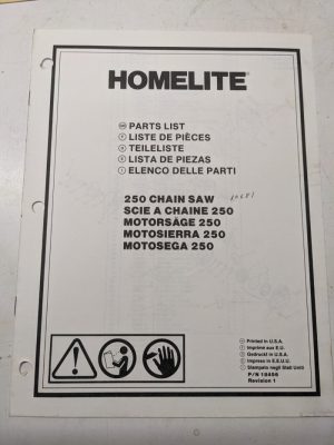 Homelite Illustrated Parts Catalog Manual List Book Chain Saws 250 14856
