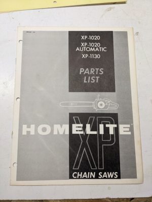 Homelite Illustrated Part Catalog Manual List Book Chain Saws Xp 1020 1130 23948