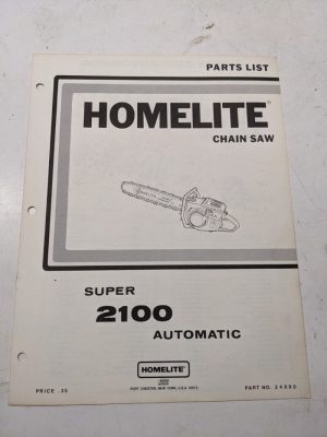 Homelite Illustrated Parts Catalog Manual List Book Chain Saws 2100 24690