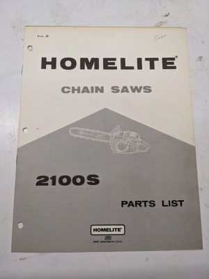 Homelite Illustrated Parts Catalog Manual List Book Chain Saws 2100S 24423