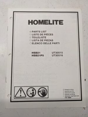 Homelite Illustrated Parts Catalog Manual List Book Mower Hsb21P5 18959