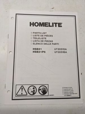 Homelite Illustrated Parts Catalog Manual List Book Mower Hsb21P5 18959-A